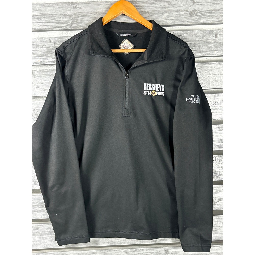 The North Face Mens Black Hershey's S'mores 1/4 Zip Pullover Shirt M long sleeve